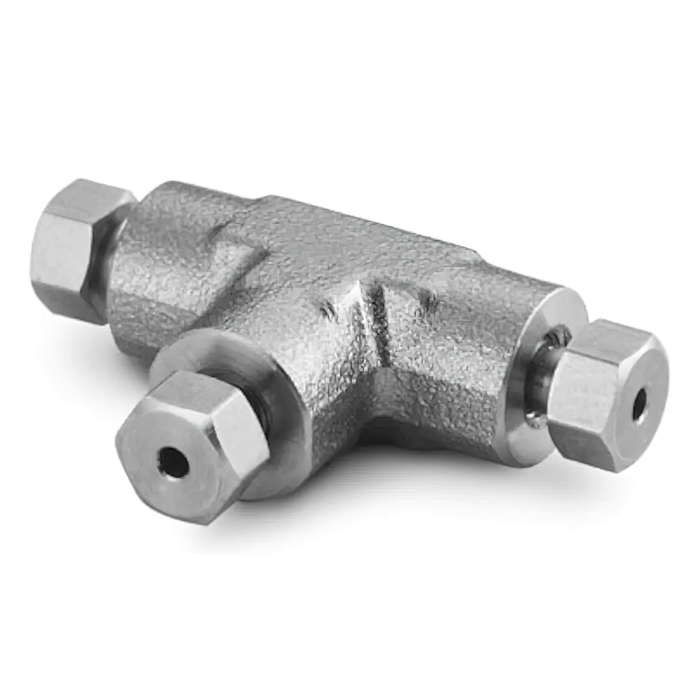 Stainless Steel Swagelok Tube Fitting, Low Dead Volume Union Tee, 1/16